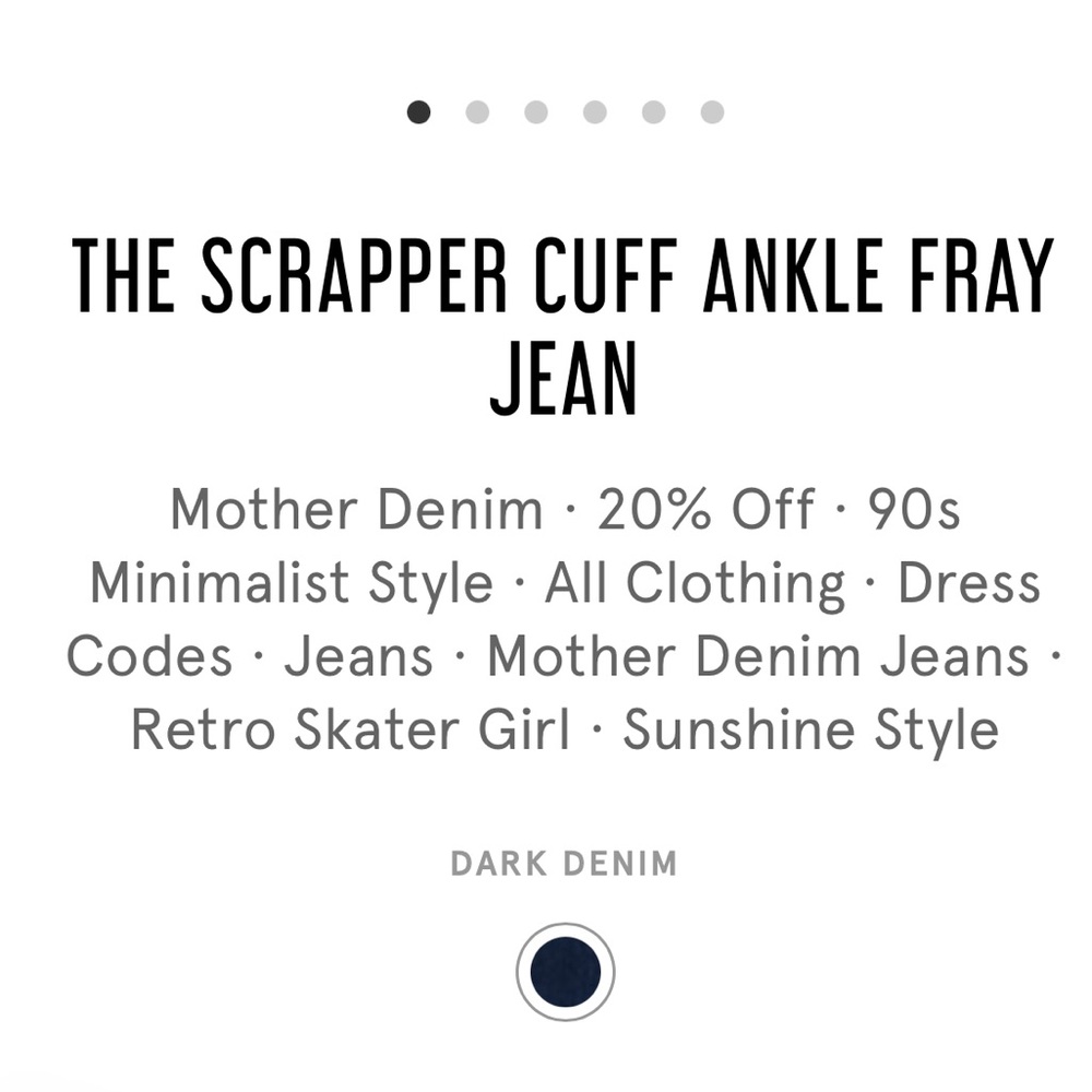 EUC Mother Scrapper Cuff Ankle Fray Jean - Picture 7 of 8